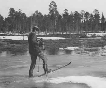 Ove med vattenskidor
